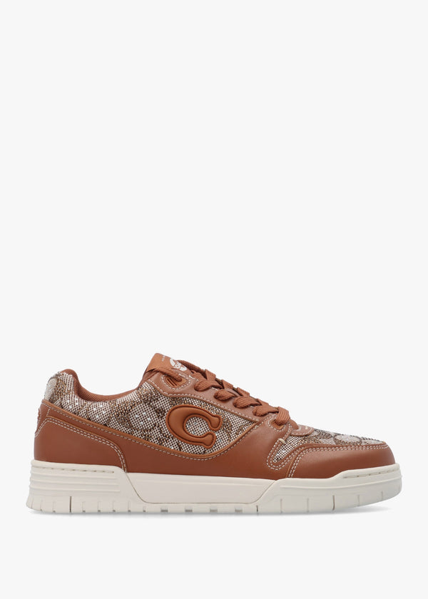 Soho Crystal Signature Jacquard Cocoa Burnished Amber Trainers