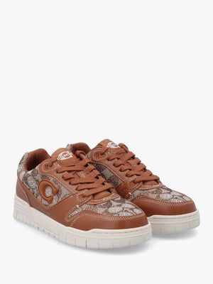Soho Crystal Signature Jacquard Cocoa Burnished Amber Trainers