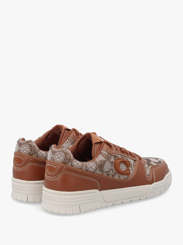 Soho Crystal Signature Jacquard Cocoa Burnished Amber Trainers