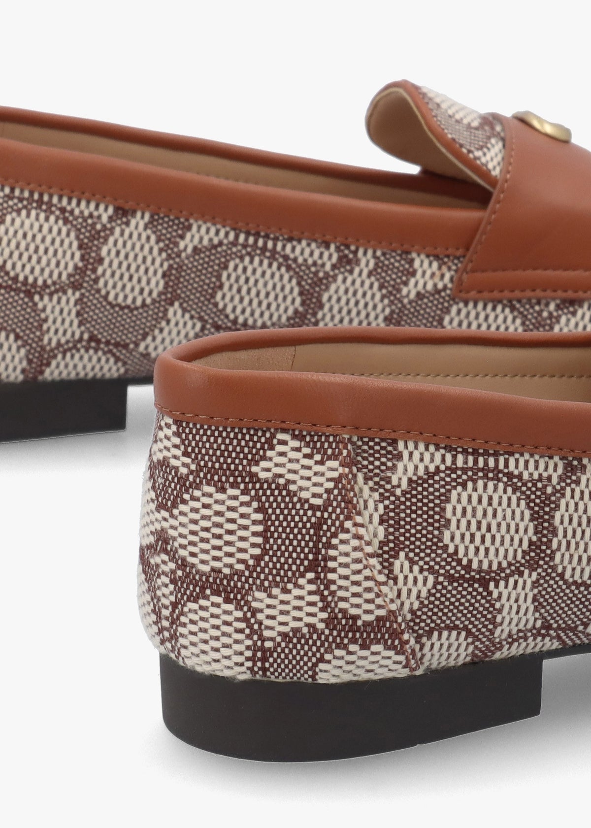 Sculpted C Signature Jacquard Cocoa Burnished Amber Loafers