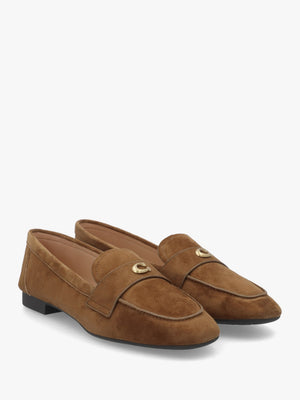 Sculpted C Coconut Suede Loafers