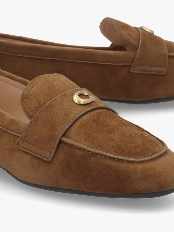 Sculpted C Coconut Suede Loafers