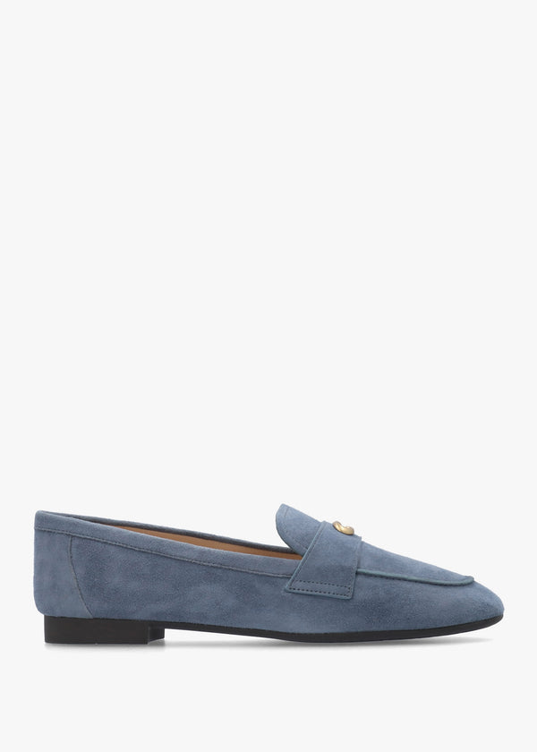 Sculpted C Light Denim Suede Loafers