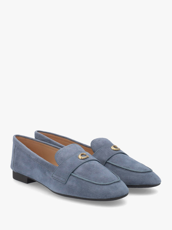 Sculpted C Light Denim Suede Loafers
