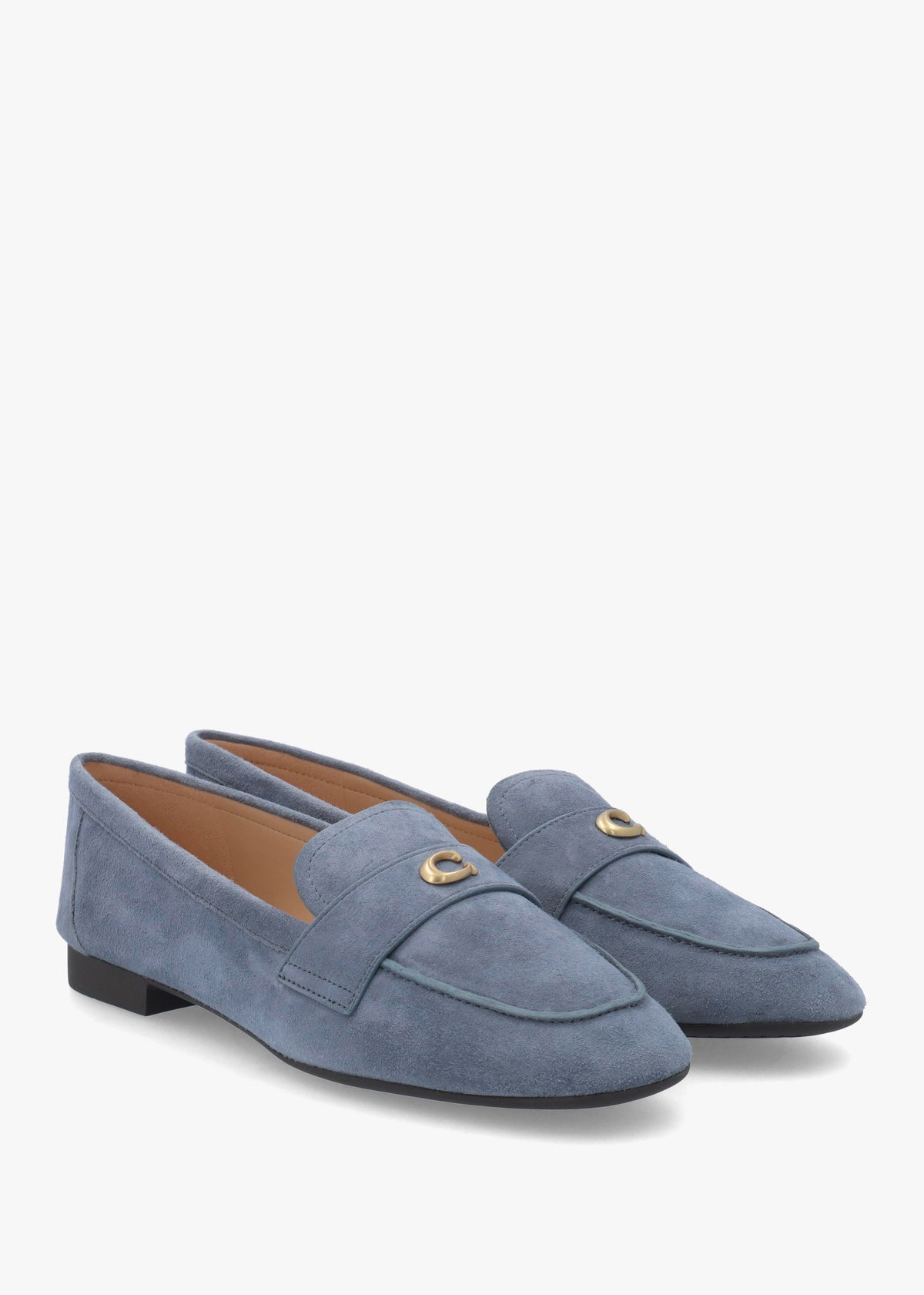 Sculpted C Light Denim Suede Loafers