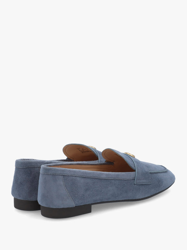 Sculpted C Light Denim Suede Loafers