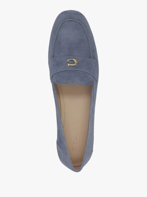Sculpted C Light Denim Suede Loafers