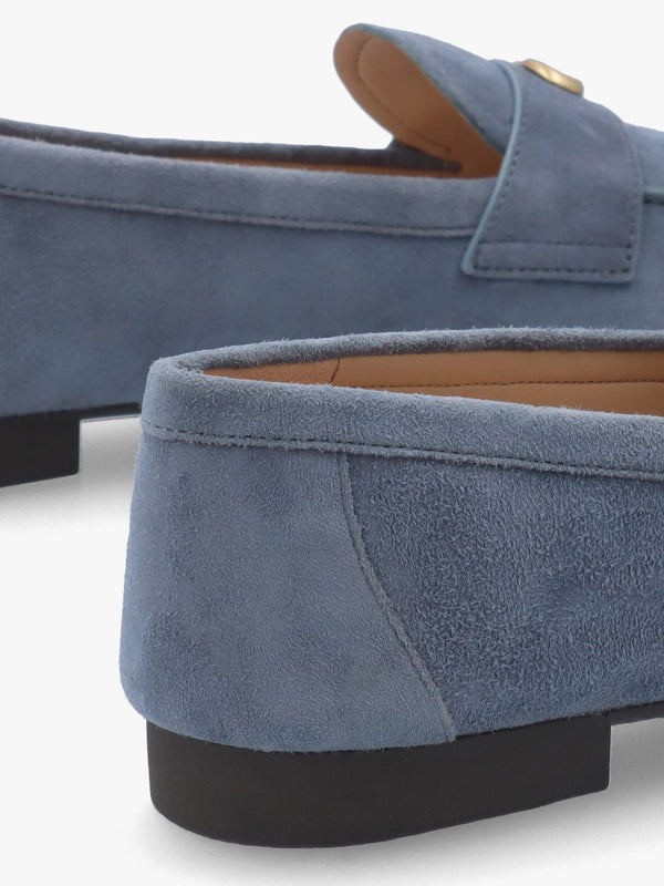 Sculpted C Light Denim Suede Loafers
