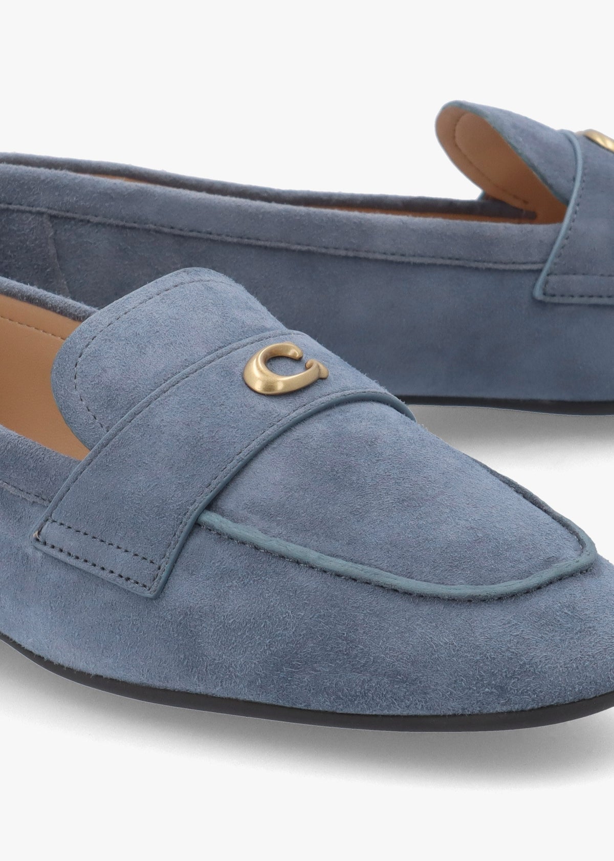 Sculpted C Light Denim Suede Loafers
