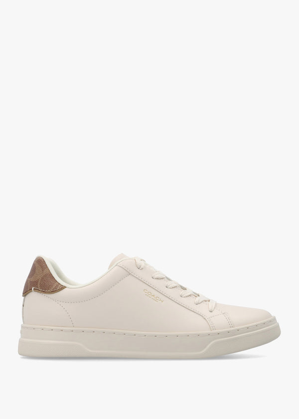 High Line Chalk Brown Khaki Leather Trainers