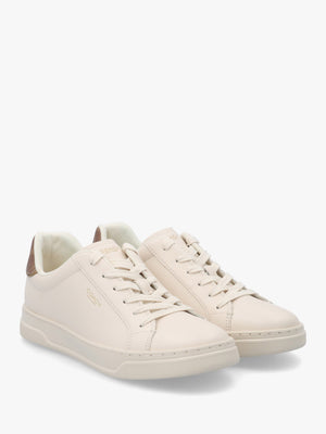 High Line Chalk Brown Khaki Leather Trainers