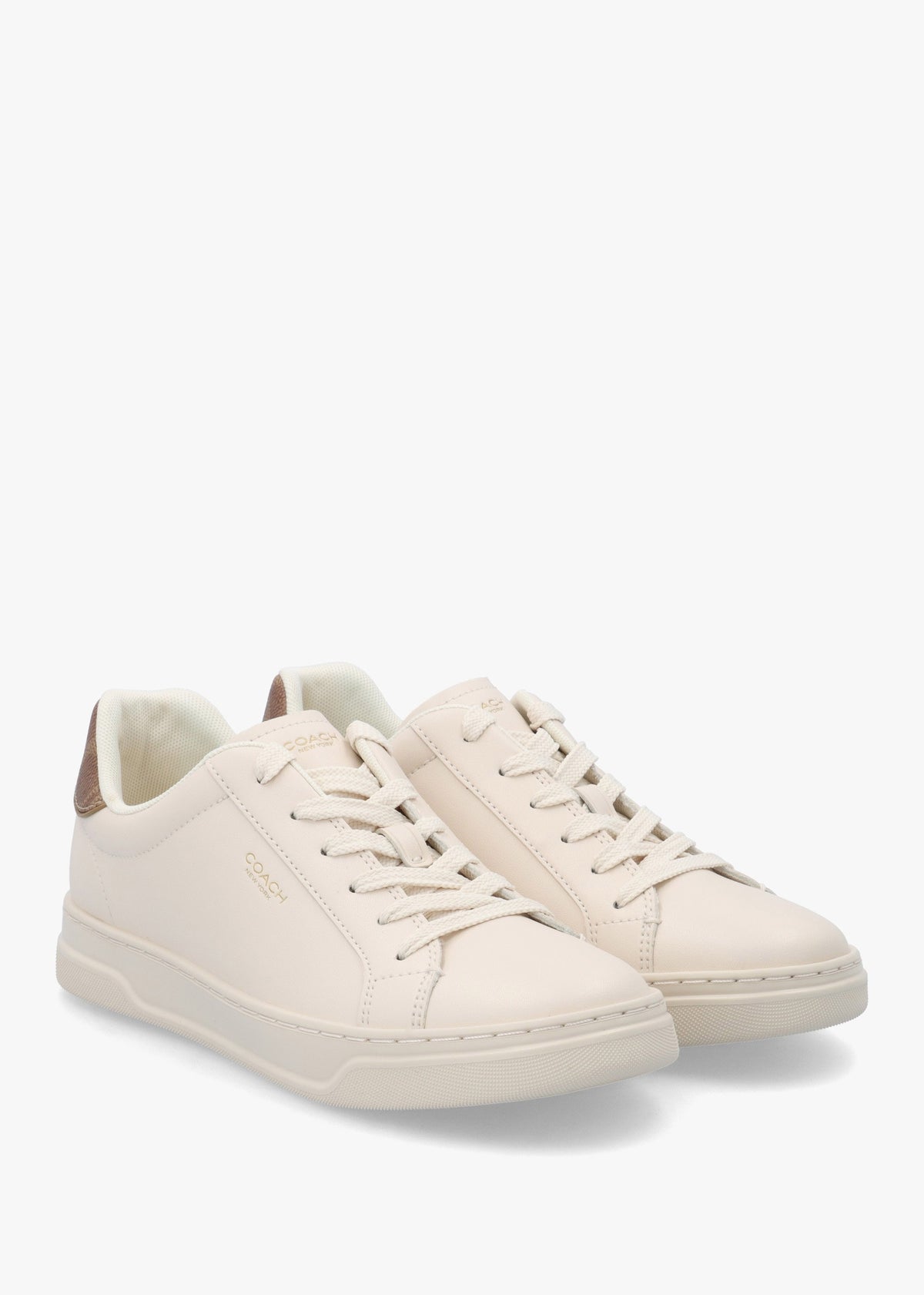 High Line Chalk Brown Khaki Leather Trainers