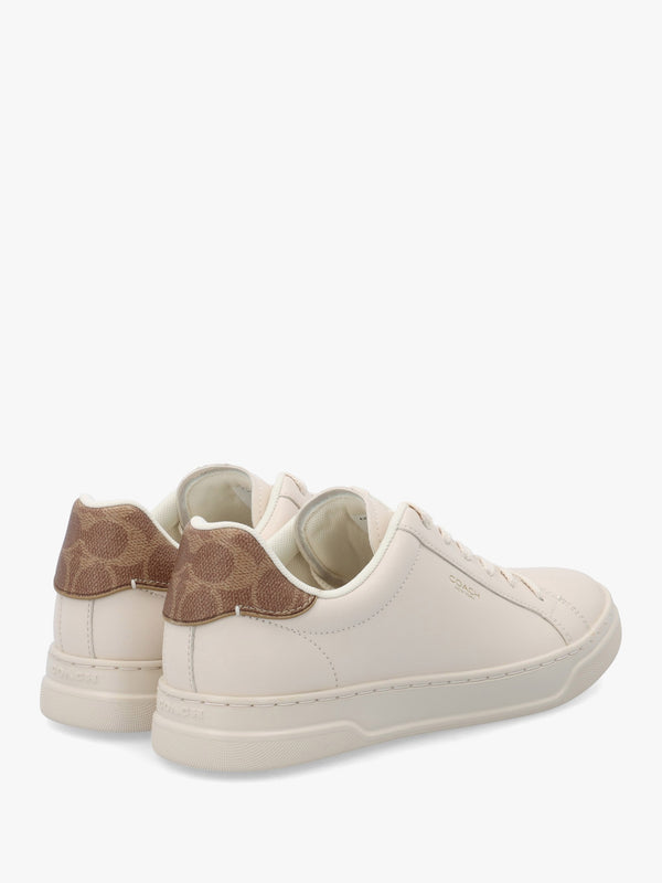 High Line Chalk Brown Khaki Leather Trainers