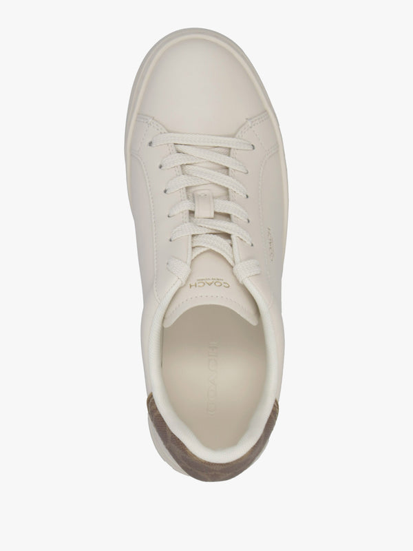 High Line Chalk Brown Khaki Leather Trainers