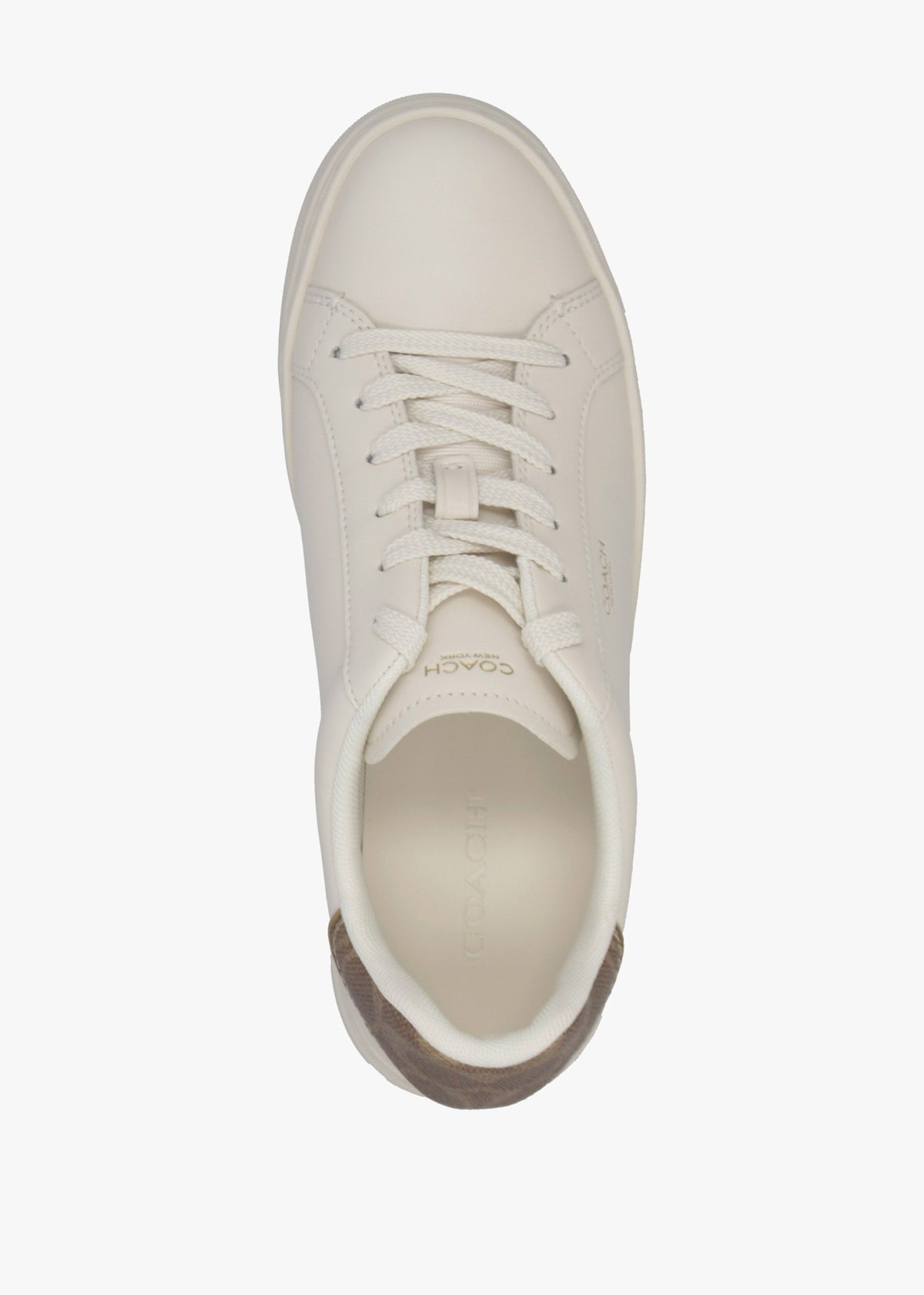 High Line Chalk Brown Khaki Leather Trainers