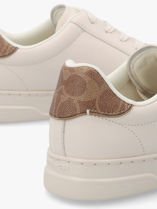High Line Chalk Brown Khaki Leather Trainers