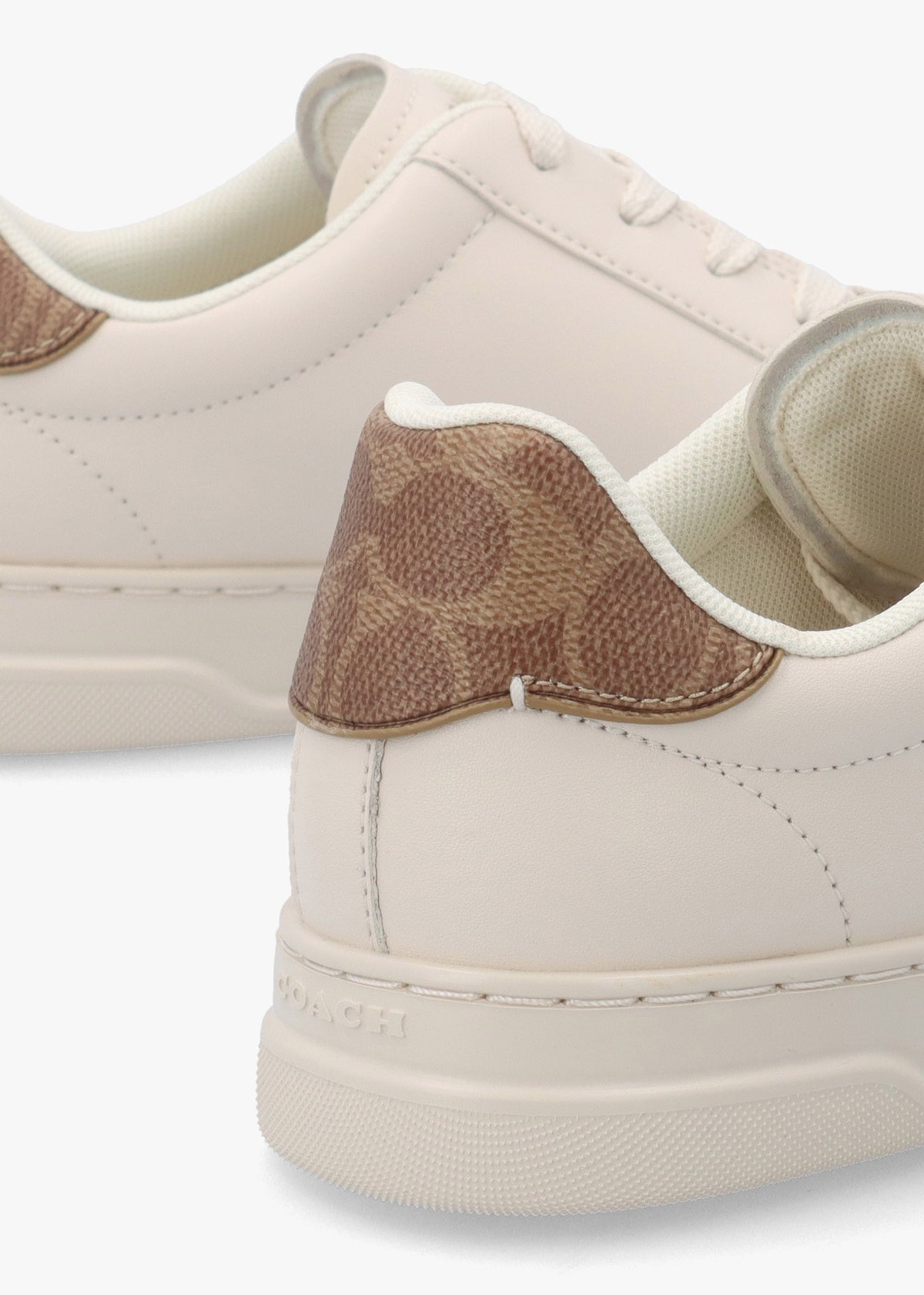 High Line Chalk Brown Khaki Leather Trainers