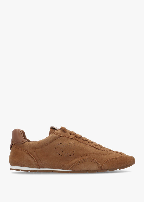 Flat Shadow Brown Suede Trainers
