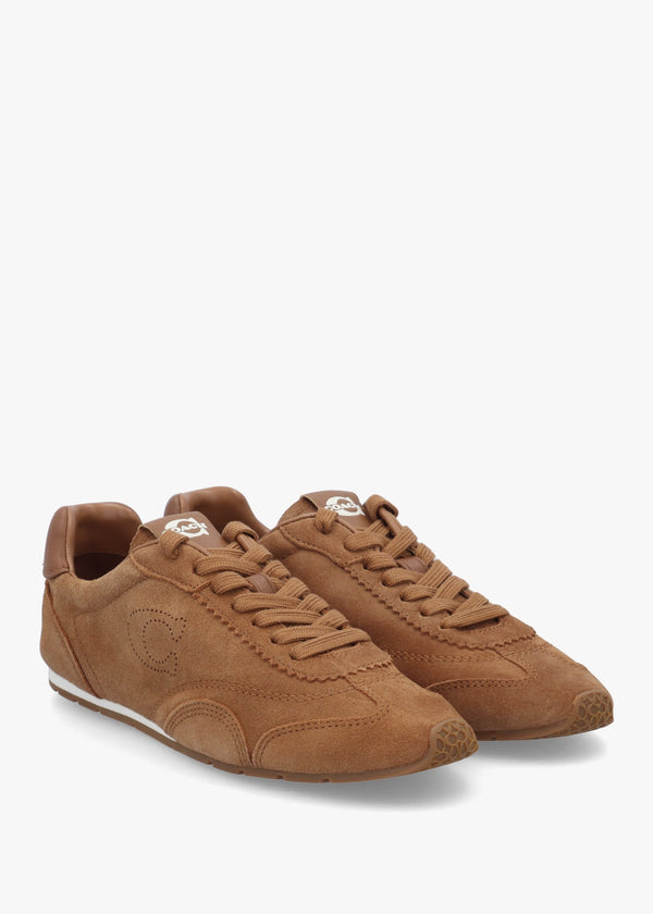 Flat Shadow Brown Suede Trainers