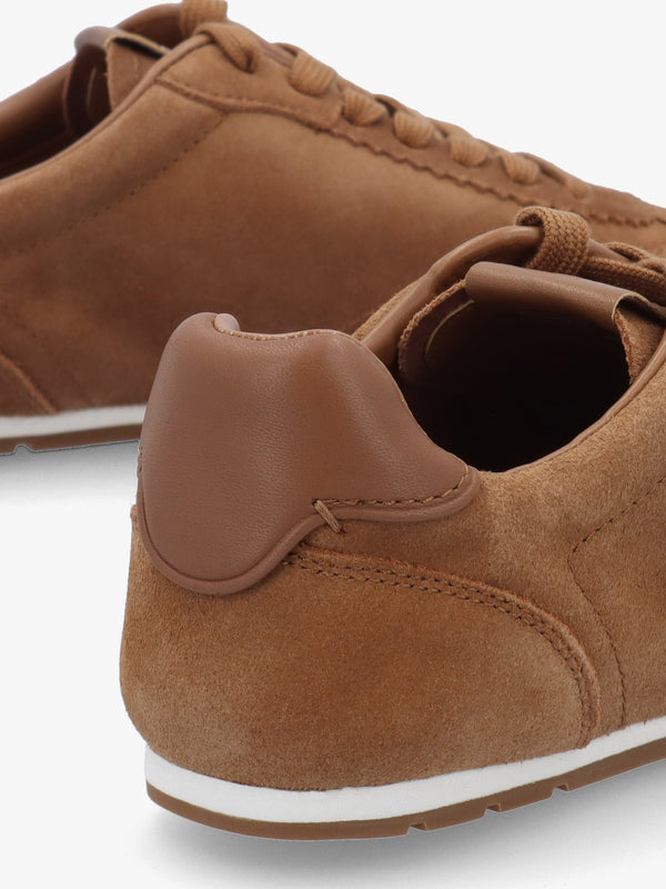 Flat Shadow Brown Suede Trainers