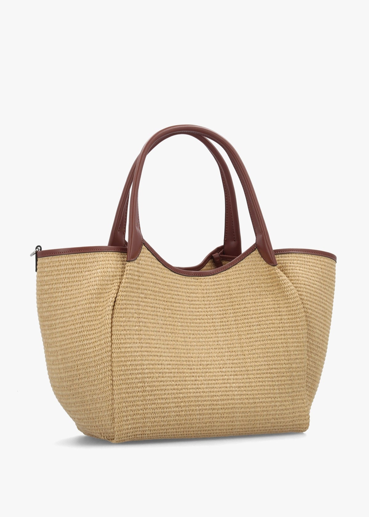 Woven Straw Medium Natural Tan Shopper Bag