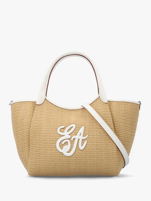 Woven Straw Medium Natural White Shopper Bag