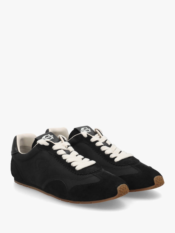 Flat Black Chalk Suede Trainers