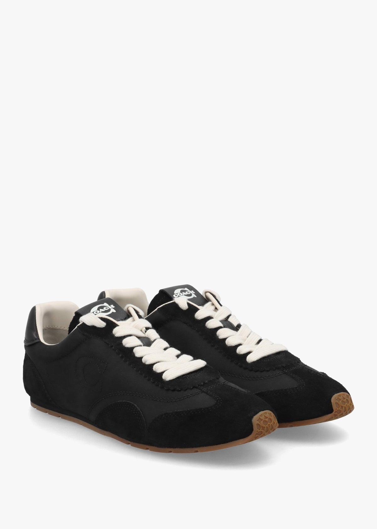 Flat Black Chalk Suede Trainers