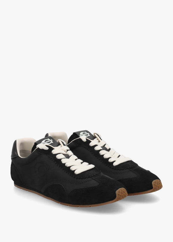 Flat Black Chalk Suede Trainers