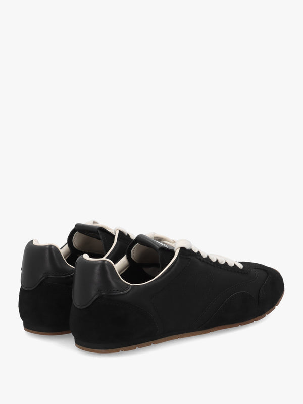 Flat Black Chalk Suede Trainers