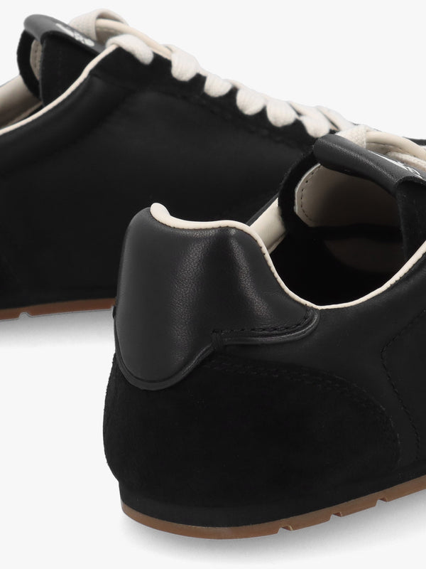 Flat Black Chalk Suede Trainers