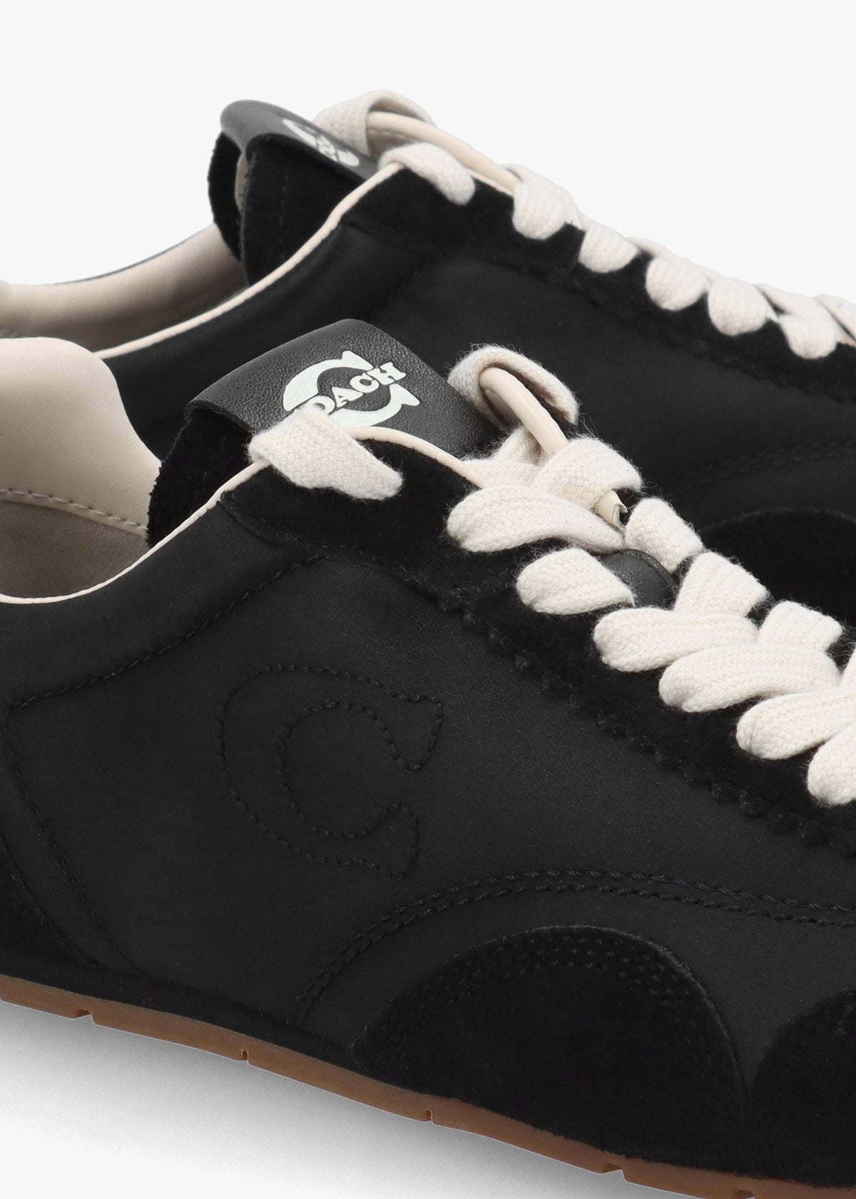 Flat Black Chalk Suede Trainers