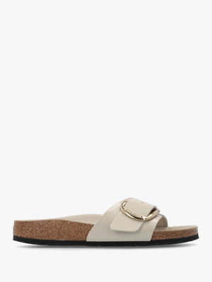 Madrid Big Buckle High Shine Butter Leather Mules