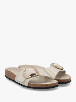 Madrid Big Buckle High Shine Butter Leather Mules