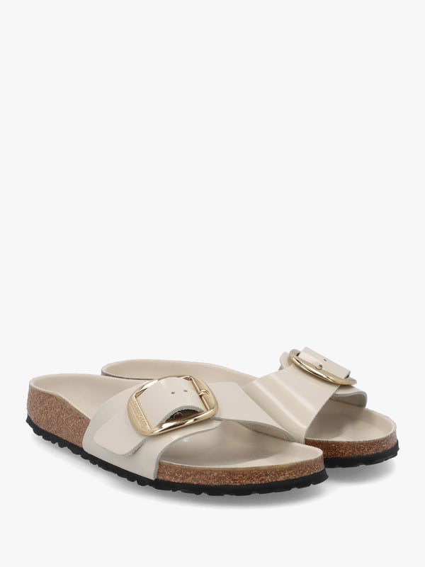 Madrid Big Buckle High Shine Butter Leather Mules