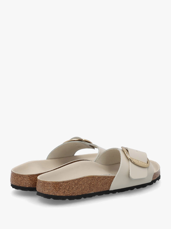 Madrid Big Buckle High Shine Butter Leather Mules