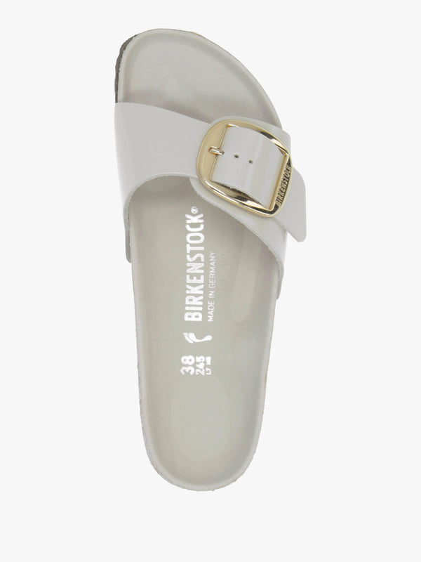 Madrid Big Buckle High Shine Butter Leather Mules