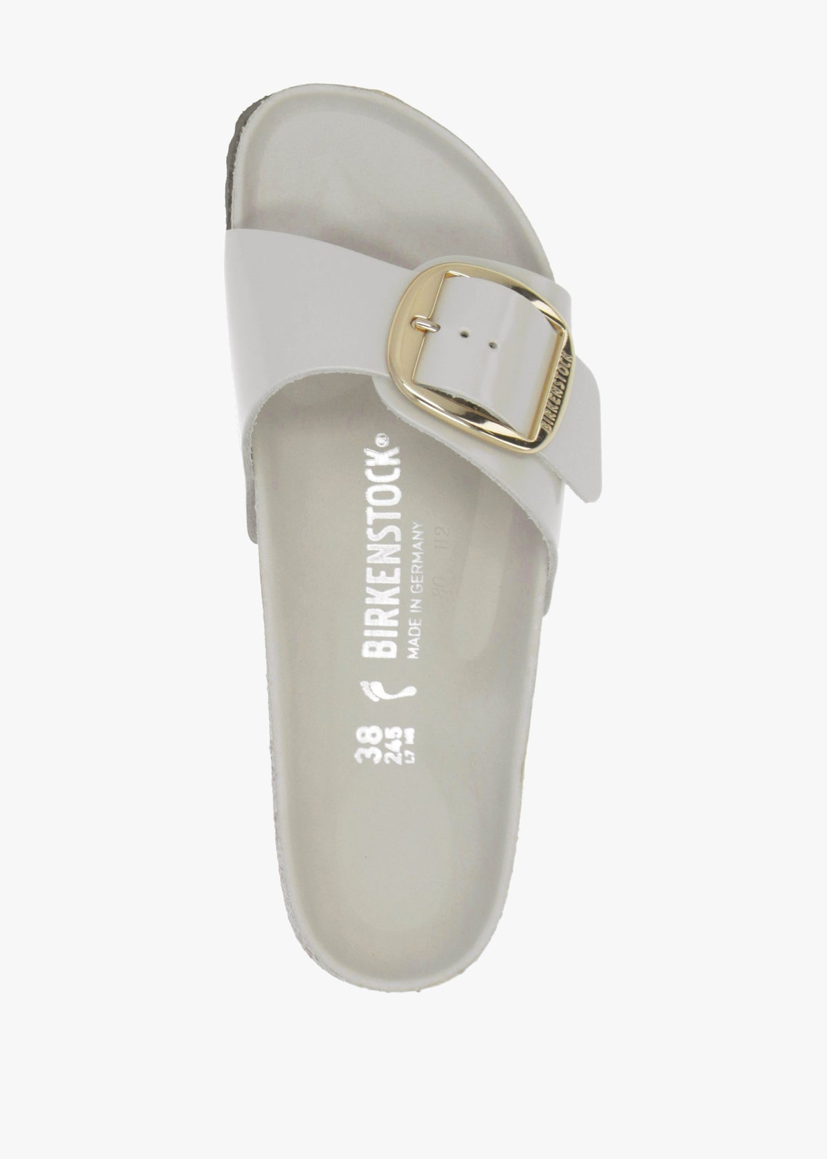 Madrid Big Buckle High Shine Butter Leather Mules