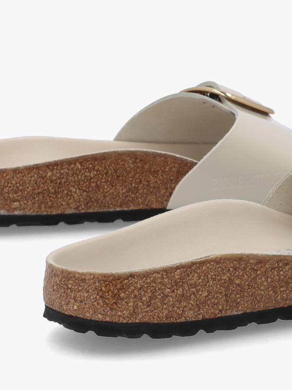 Madrid Big Buckle High Shine Butter Leather Mules