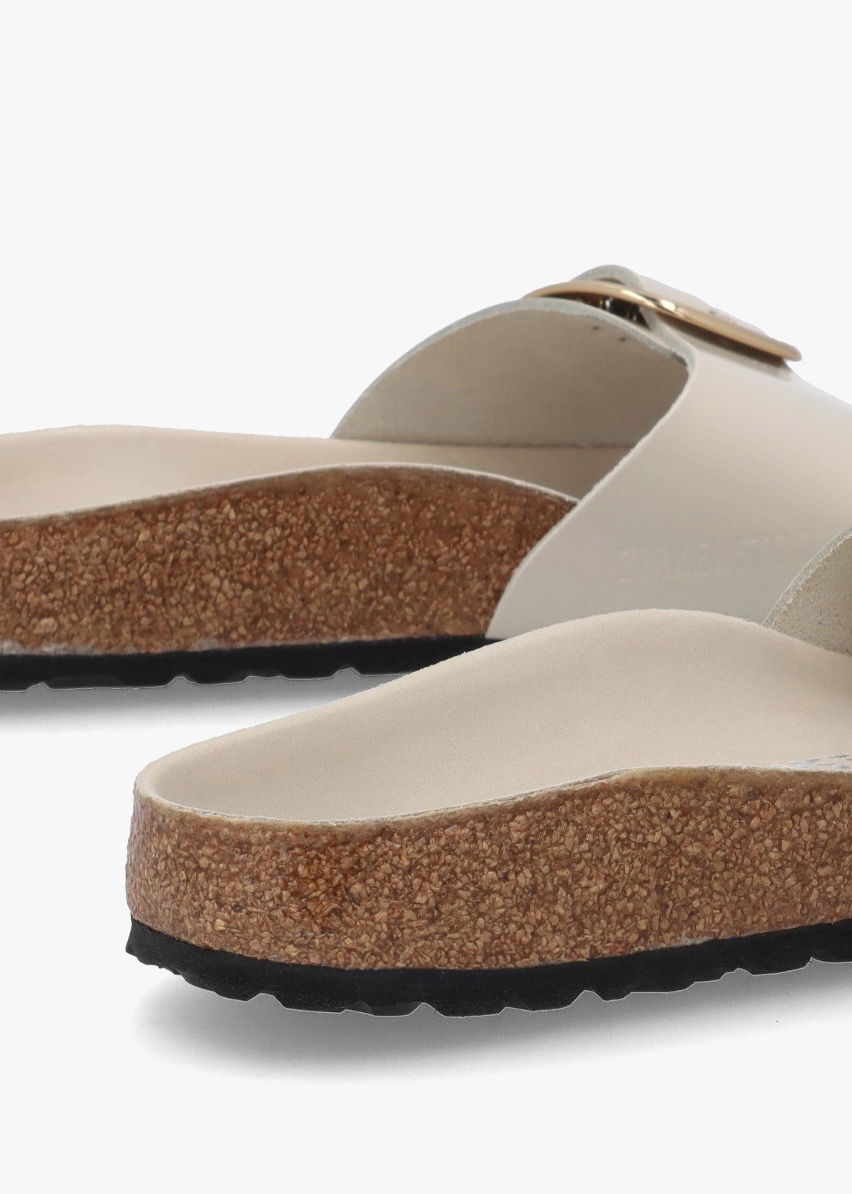 Madrid Big Buckle High Shine Butter Leather Mules