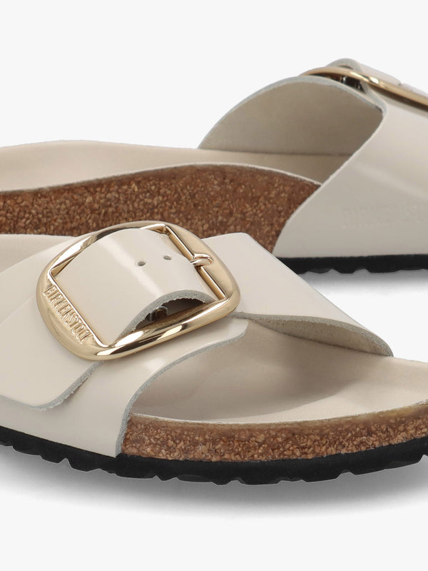 Madrid Big Buckle High Shine Butter Leather Mules