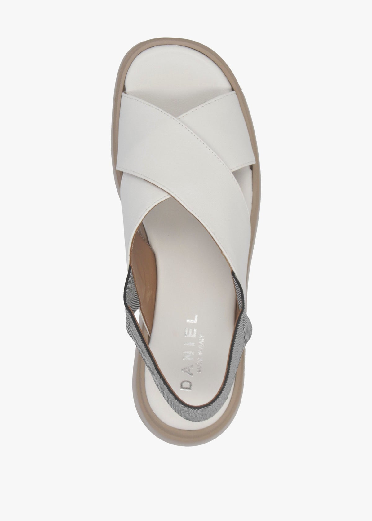 Sofly White Leather Flatform Sandals