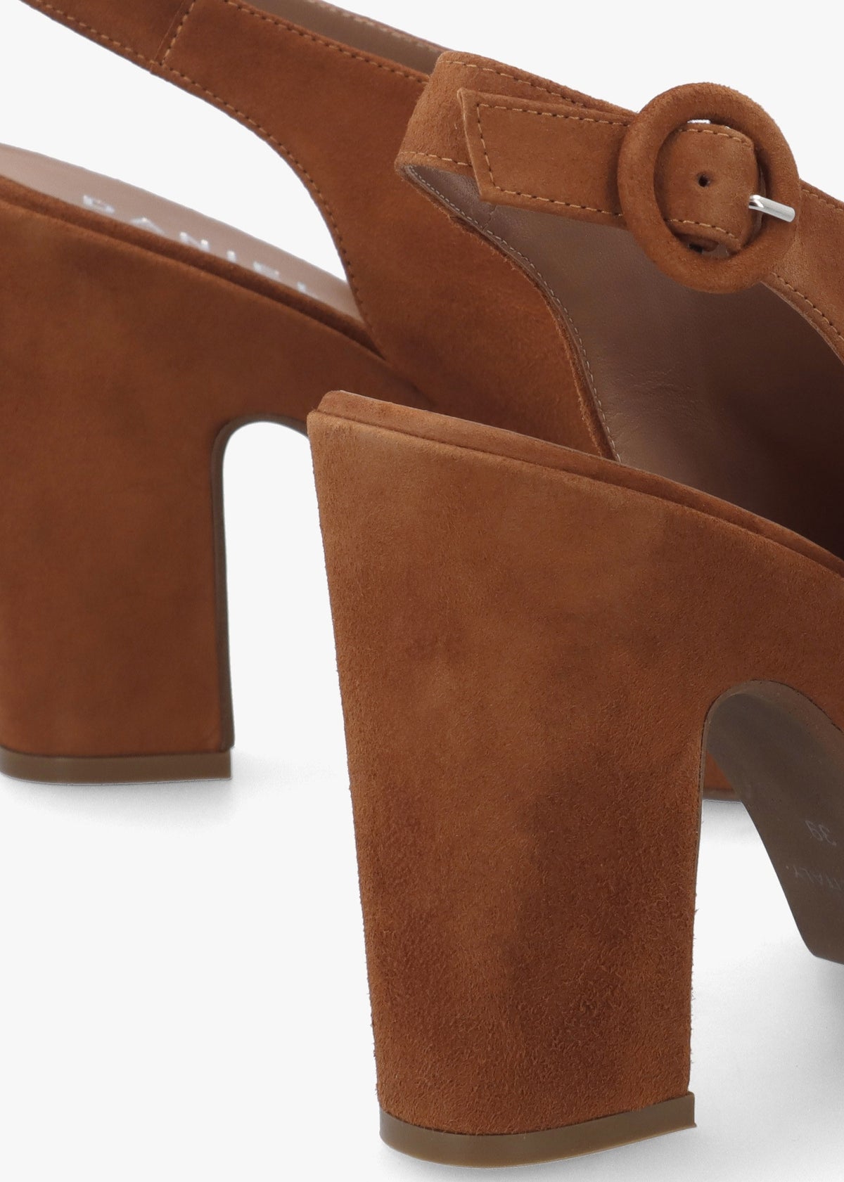 Solay Tan Suede Platform Heeled Sandals