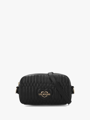 Quilted Bubble Love Nero Cross-Body Bag