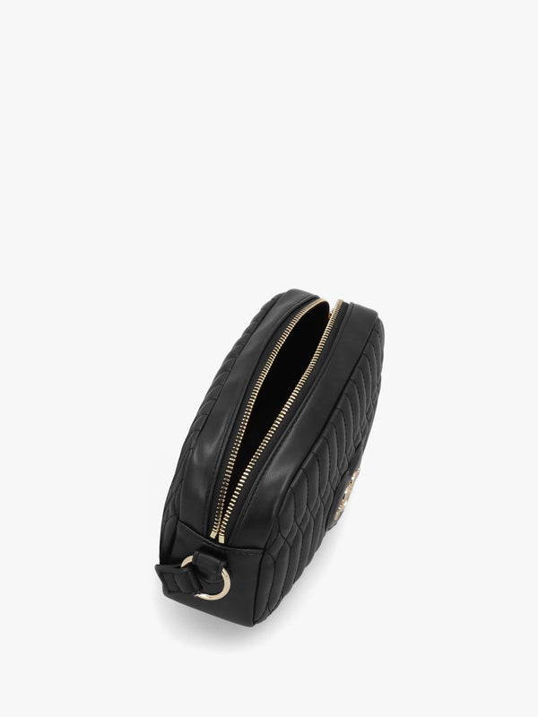 Quilted Bubble Love Nero Cross-Body Bag