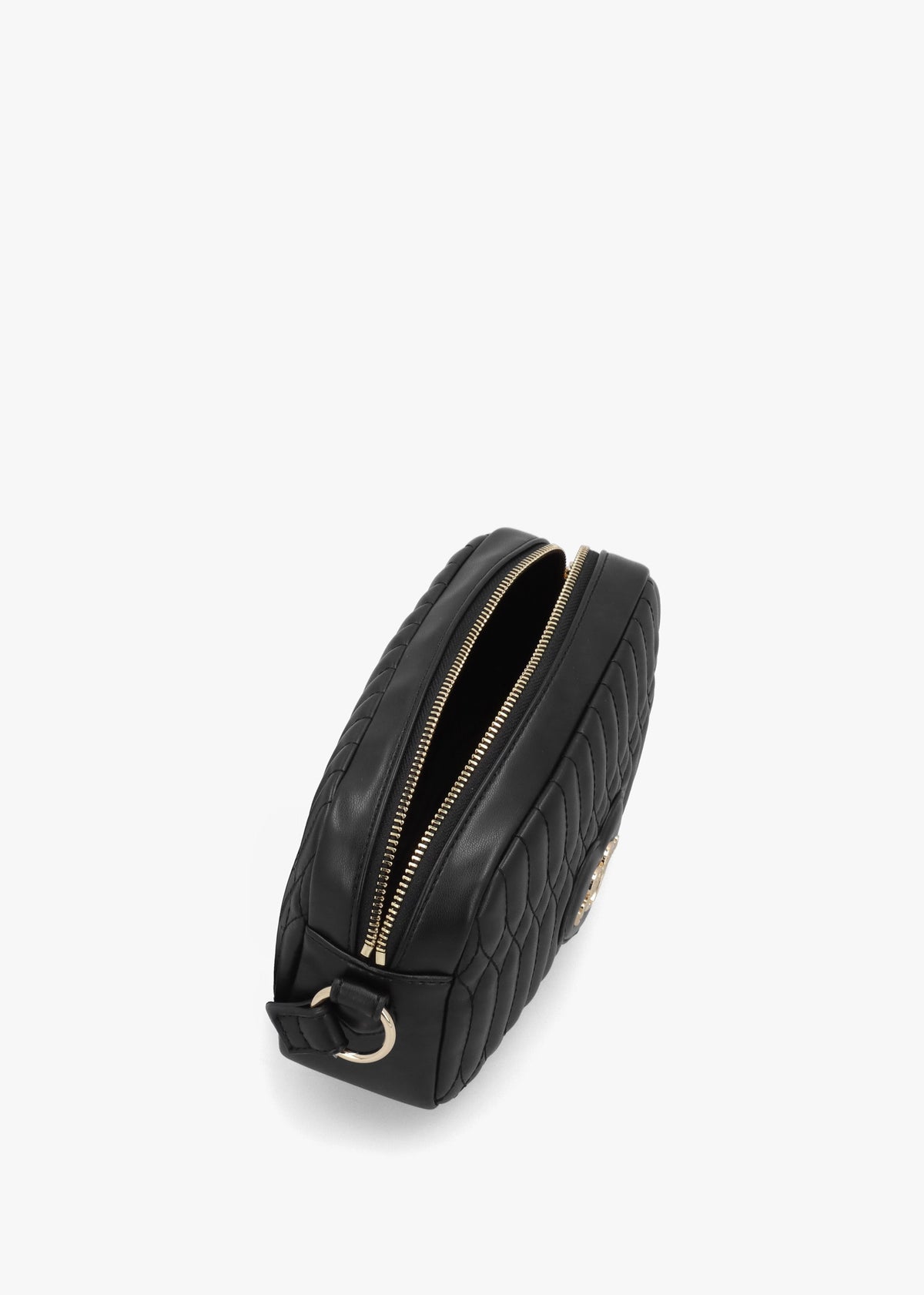 Quilted Bubble Love Nero Cross-Body Bag