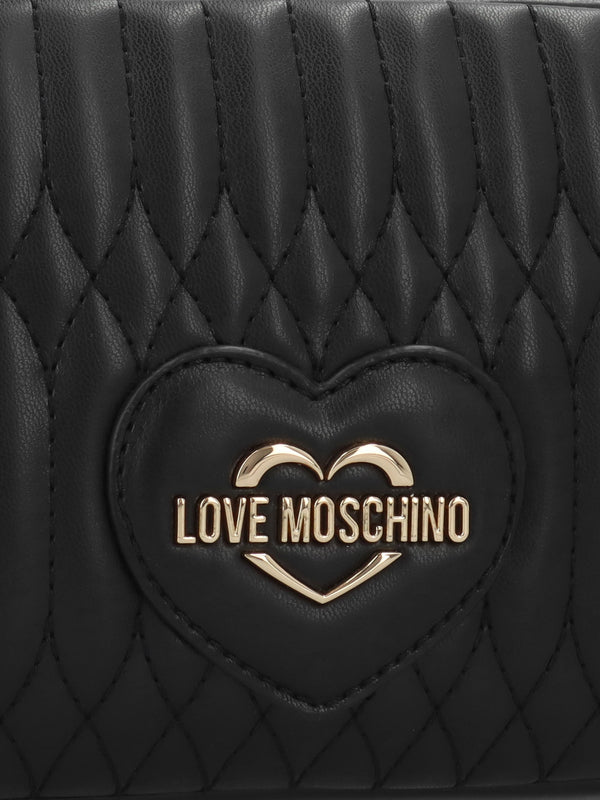 Quilted Bubble Love Nero Cross-Body Bag