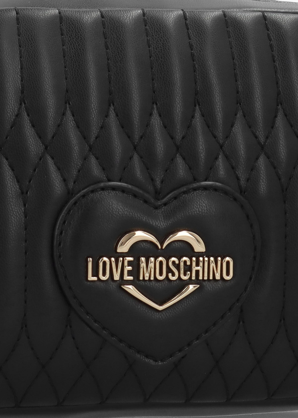 Quilted Bubble Love Nero Cross-Body Bag