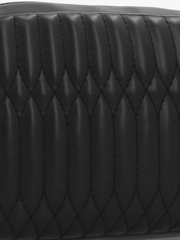 Quilted Bubble Love Nero Cross-Body Bag