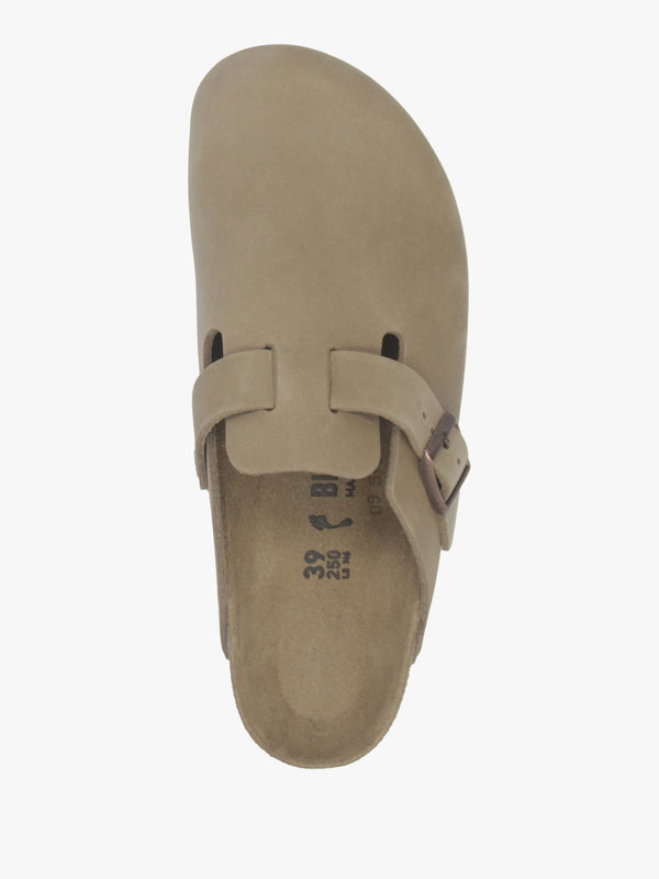 Boston Tabacco Brown Natural Oiled Leather Clogs